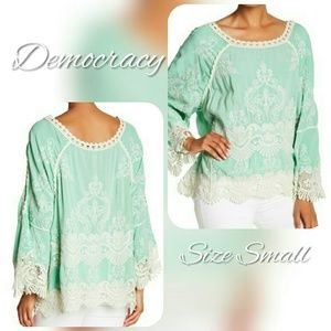 Democracy
3/4 Length Sleeve Crochet